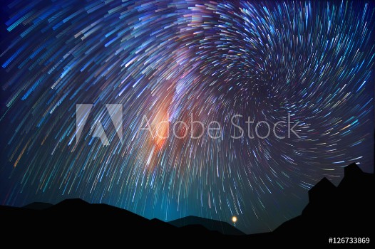 Picture of Milky way on hill